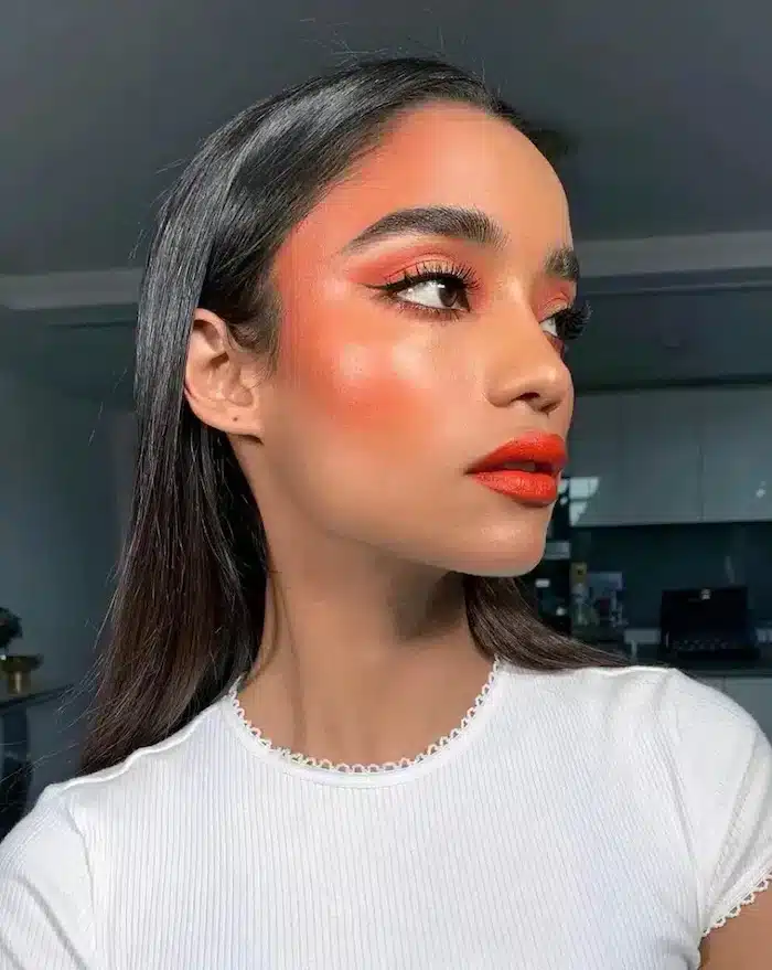 Orange-summer-makeup-look